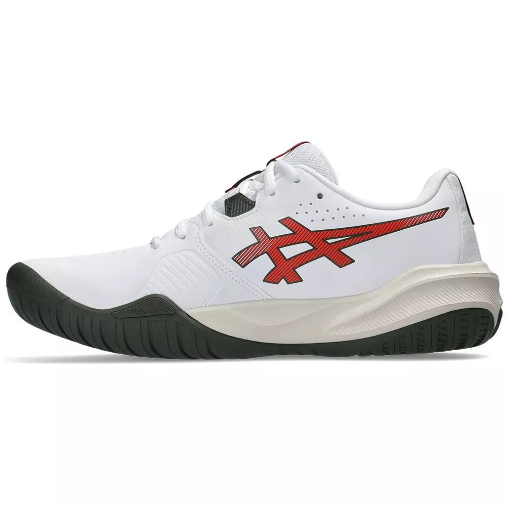 Asics Gel Challenger 15 Tennisschuhe Wei&szlig; / Rot / Schwarz