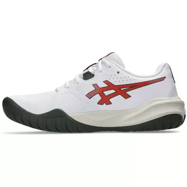 Asics Gel Challenger 15 Tennisschuhe Wei&szlig; / Rot / Schwarz