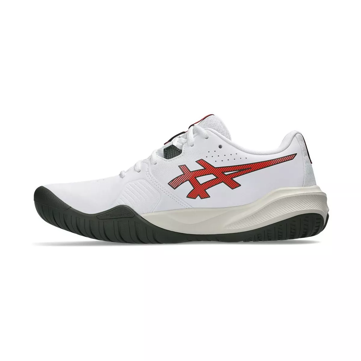 Asics Gel Challenger 15 Tennisschuhe Wei&szlig; / Rot / Schwarz