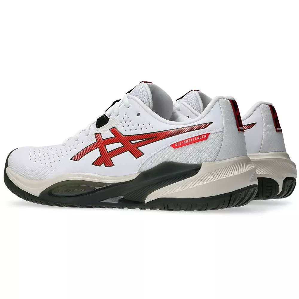 Asics Gel Challenger 15 Tennisschuhe Wei&szlig; / Rot / Schwarz