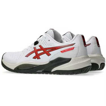 Asics Gel Challenger 15 Tennisschuhe Wei&szlig; / Rot / Schwarz