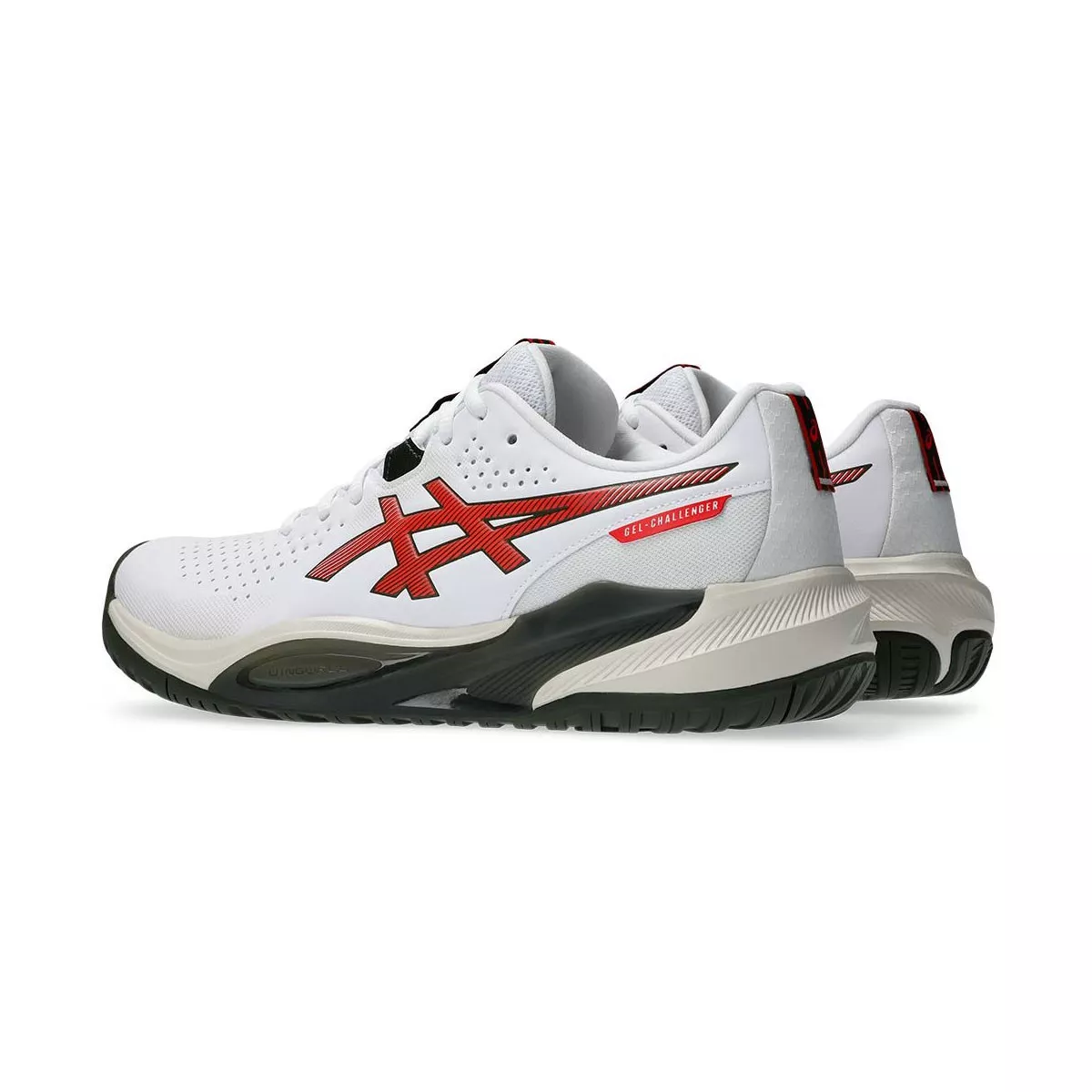 Asics Gel Challenger 15 Tennisschuhe Wei&szlig; / Rot / Schwarz