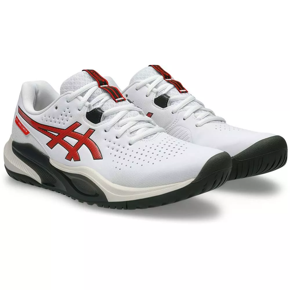 Asics Gel Challenger 15 Tennisschuhe Wei&szlig; / Rot / Schwarz