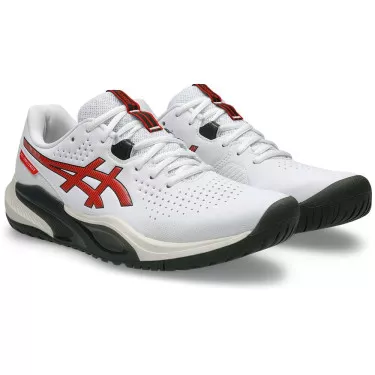 Asics Gel Challenger 15 Tennisschuhe Wei&szlig; / Rot / Schwarz