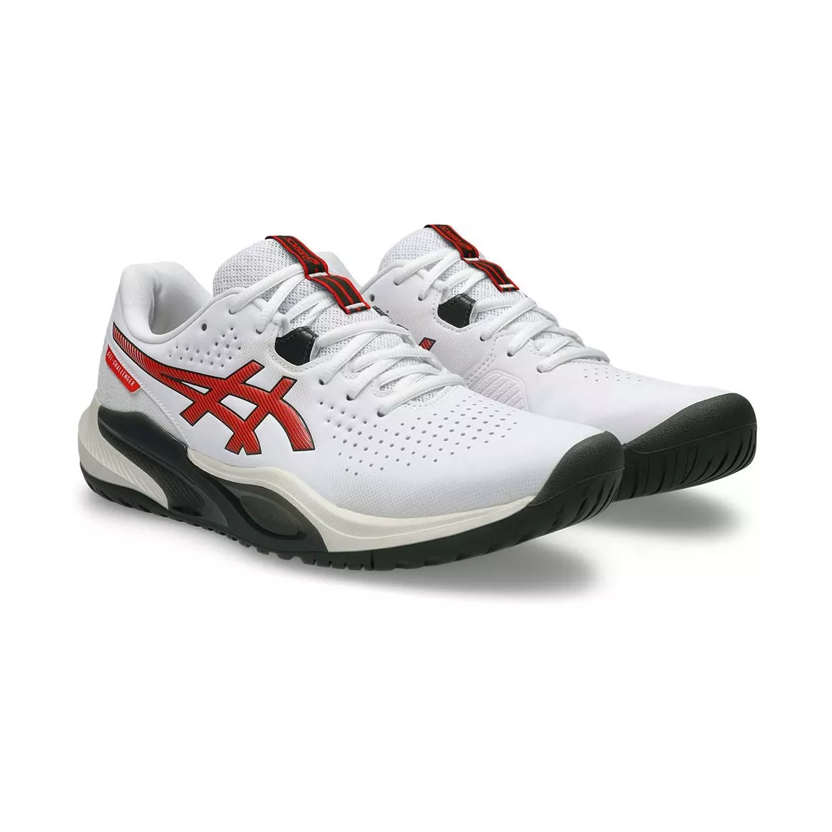 Asics Gel Challenger 15 Tennisschuhe Wei&szlig; / Rot / Schwarz