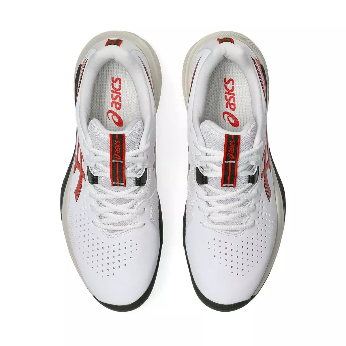 Asics Gel Challenger 15 Tennisschuhe Wei&szlig; / Rot / Schwarz