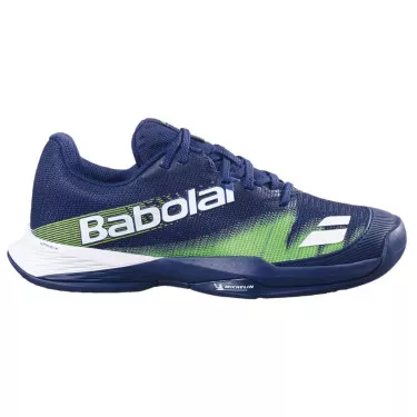 Babolat Jet Premura 2 Junior Padelschuhe Dunkelblau / Flash-Gr&uuml;n
