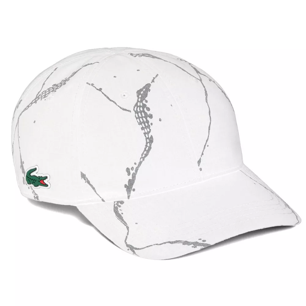 Lacoste Tennis Reflektierende Cap Wei&szlig;