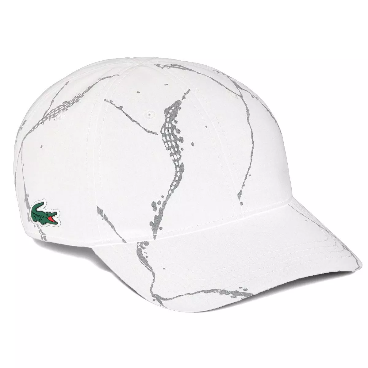 Lacoste Tennis Reflektierende Cap Wei&szlig;