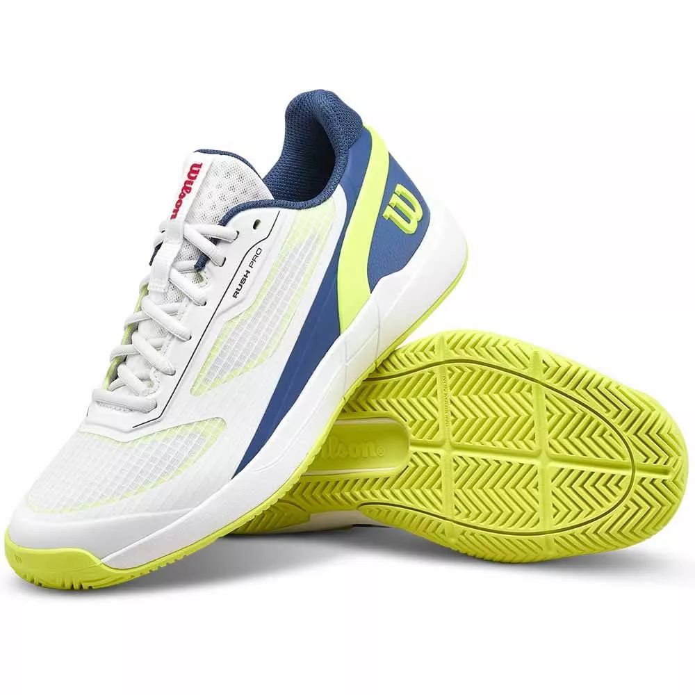 Wilson Rush Pro 5 Junior Tennisschuhe Wei&szlig; / Blau / Gelb