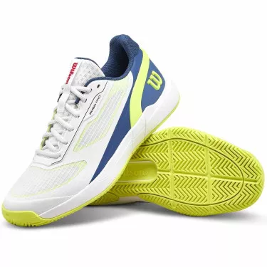 Wilson Rush Pro 5 Junior Tennisschuhe Wei&szlig; / Blau / Gelb