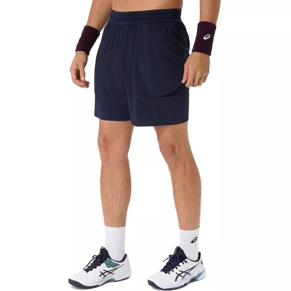 Asics Match Laser Cut Tennisshorts Marineblau