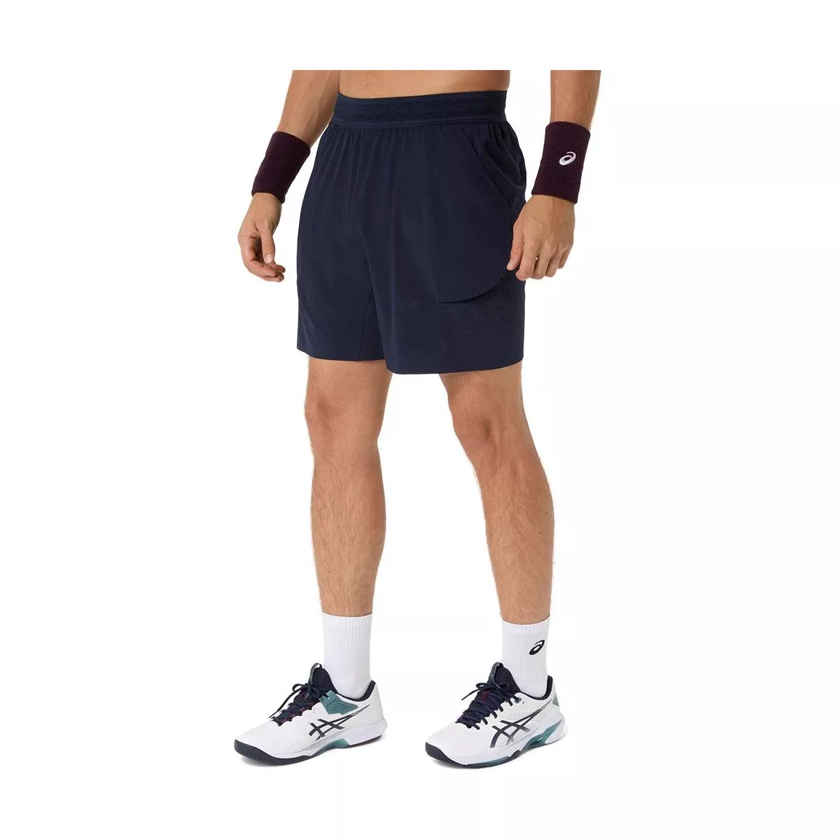 Asics Match Laser Cut Tennisshorts Marineblau