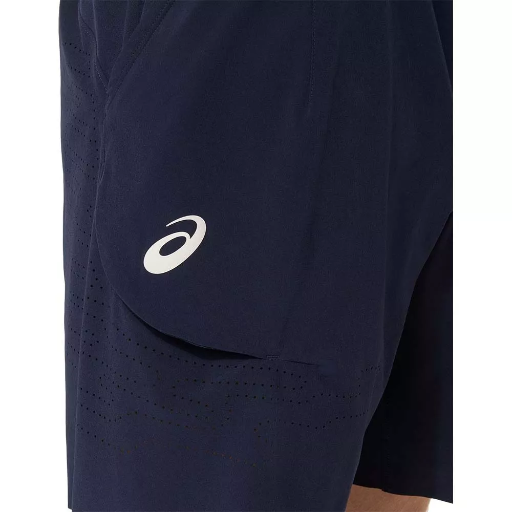 Asics Match Laser Cut Tennisshorts Marineblau