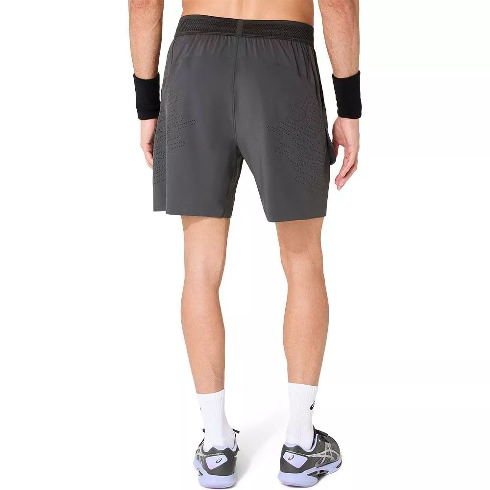 Asics Match Laser Cut Tennisshorts Grau