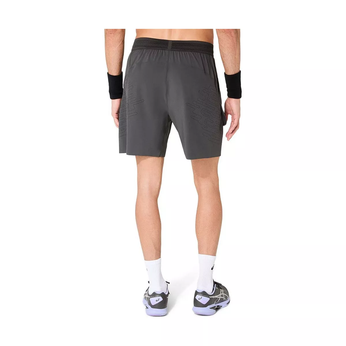 Asics Match Laser Cut Tennisshorts Grau