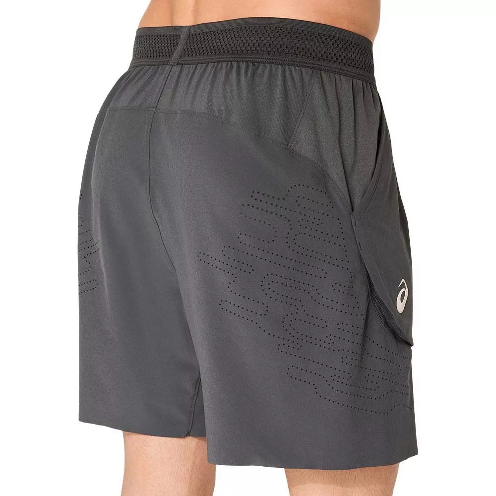 Asics Match Laser Cut Tennisshorts Grau