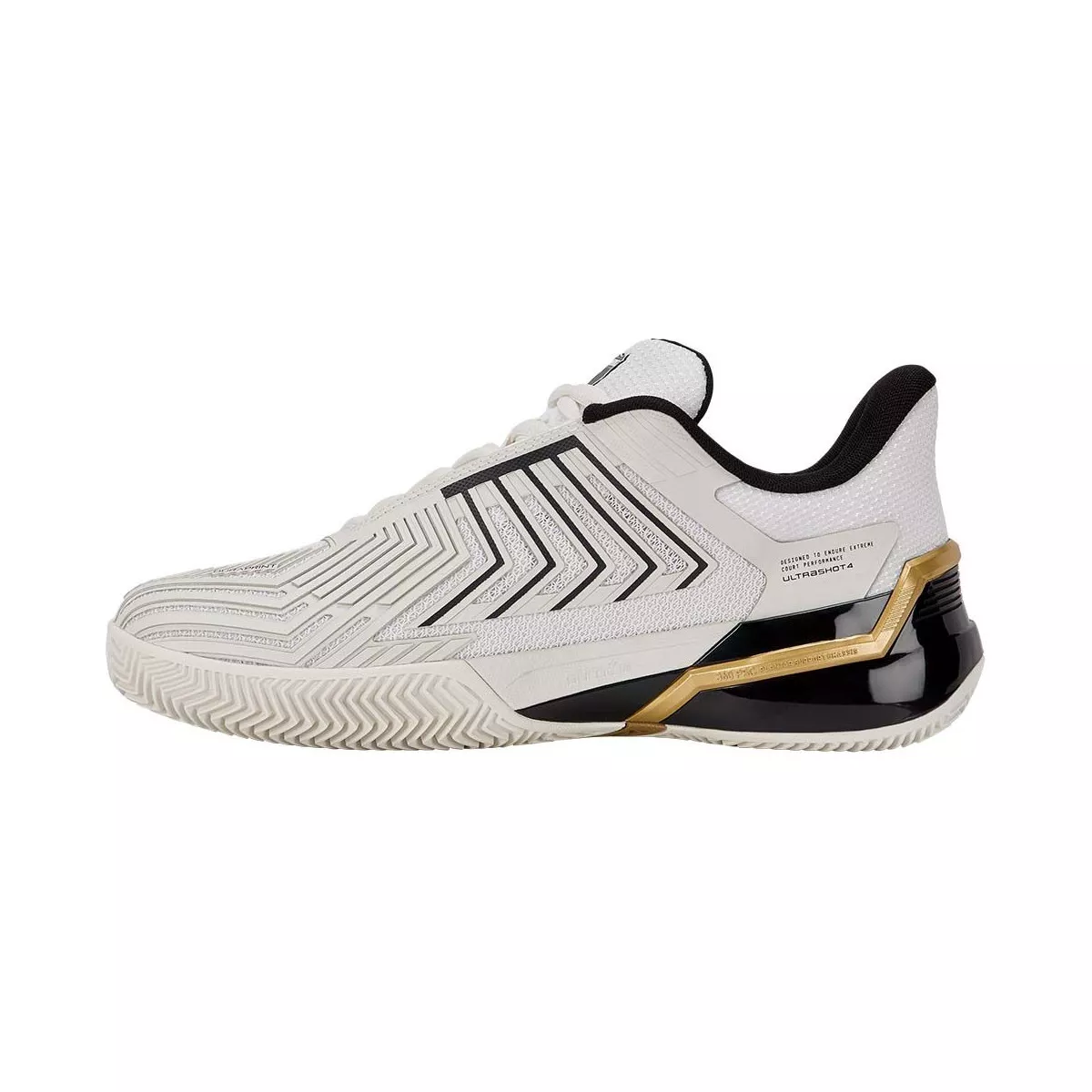 K-Swiss Ultrashot 4 Tennisschuhe Sandplatz Wei&szlig; / Schwarz / Gold