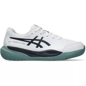 Asics Gel Resolution X GS Tennisschuhe Junior Wei&szlig; / Nachtblau