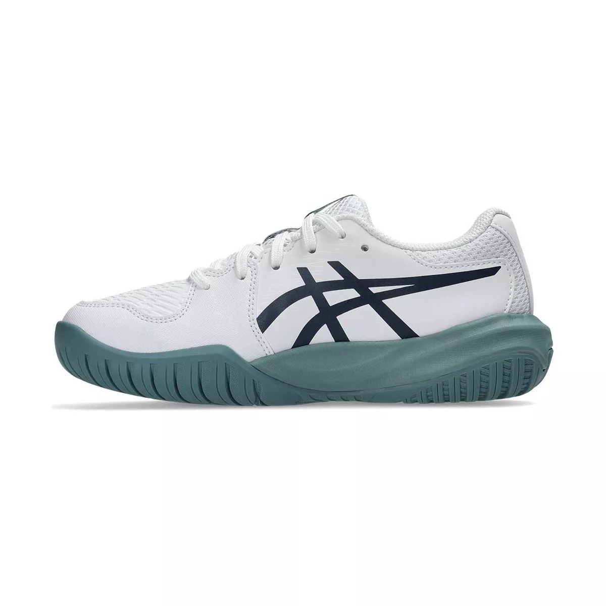 Asics Gel Resolution X GS Tennisschuhe Junior Wei&szlig; / Nachtblau