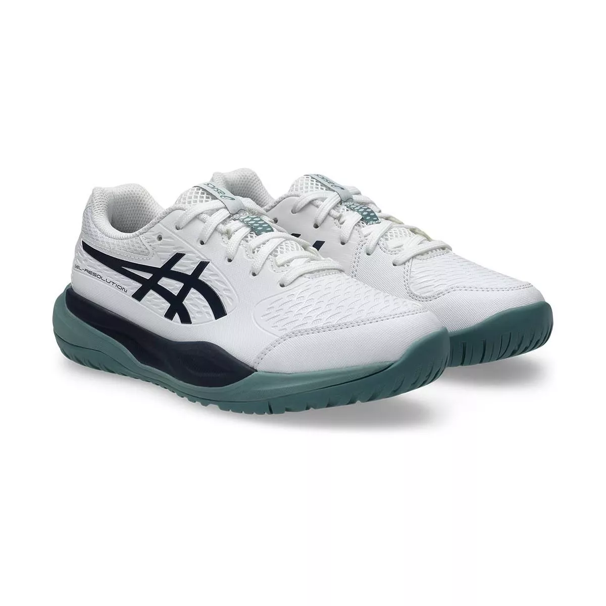 Asics Gel Resolution X GS Tennisschuhe Junior Wei&szlig; / Nachtblau