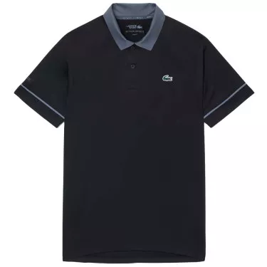 Lacoste Tennis Novak Djokovic On Court Poloshirt Schwarz / Grau