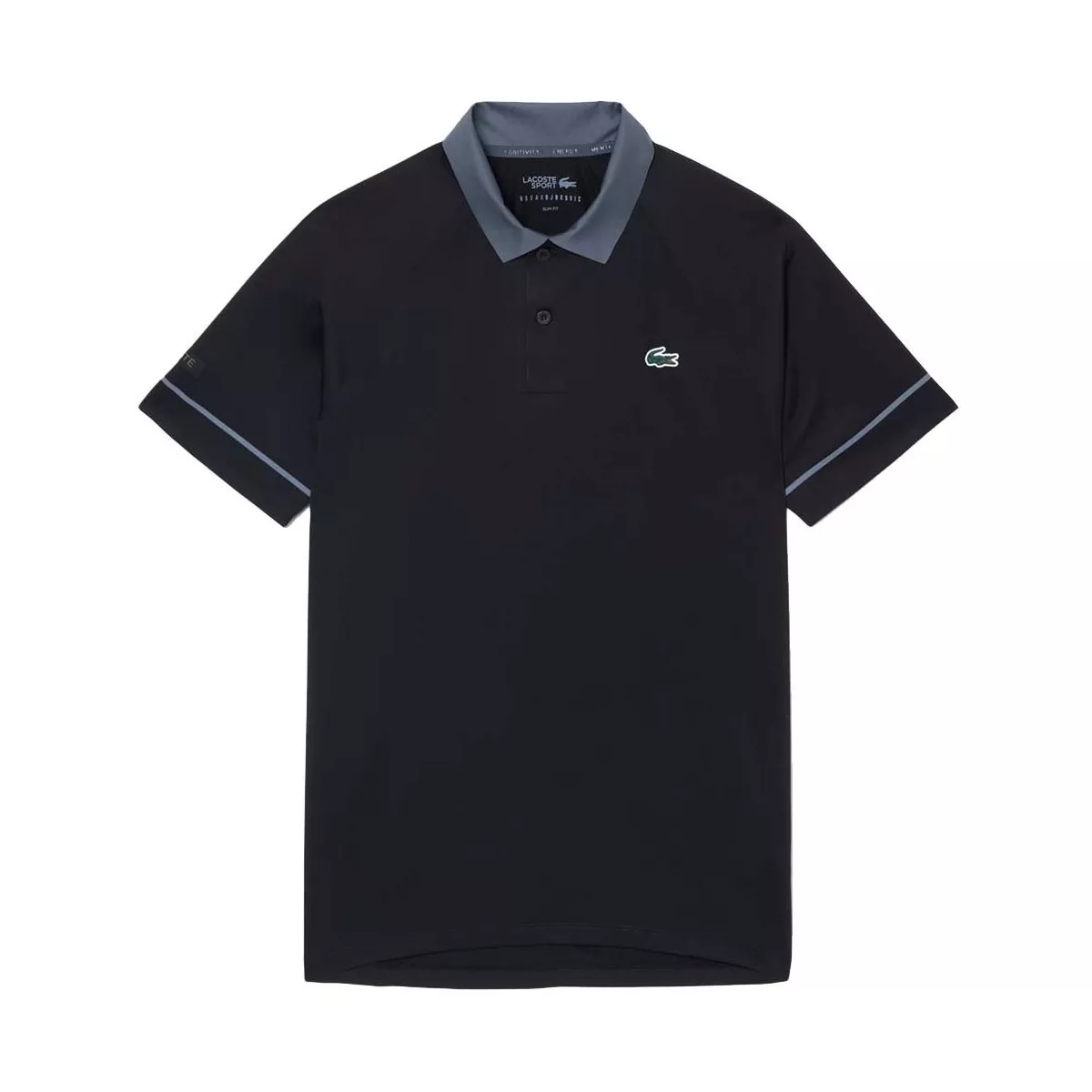Lacoste Tennis Novak Djokovic On Court Poloshirt Schwarz / Grau