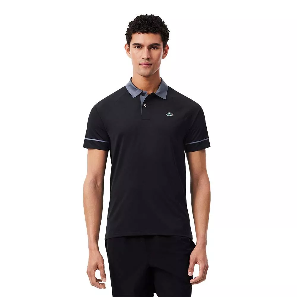 Lacoste Tennis Novak Djokovic On Court Poloshirt Schwarz / Grau