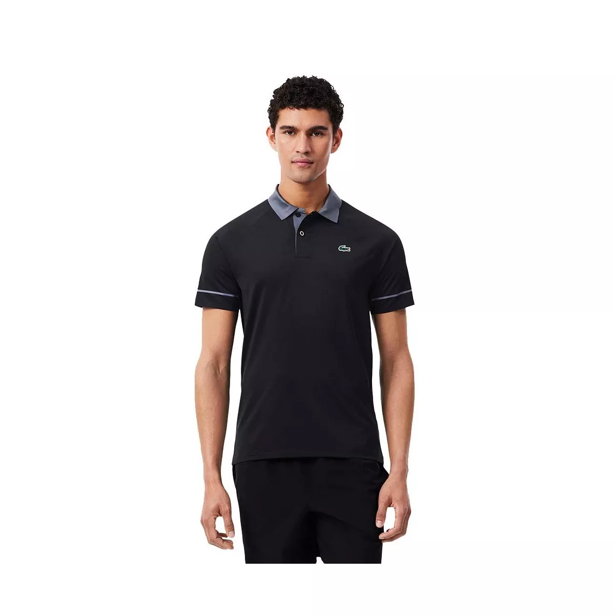 Lacoste Tennis Novak Djokovic On Court Poloshirt Schwarz / Grau