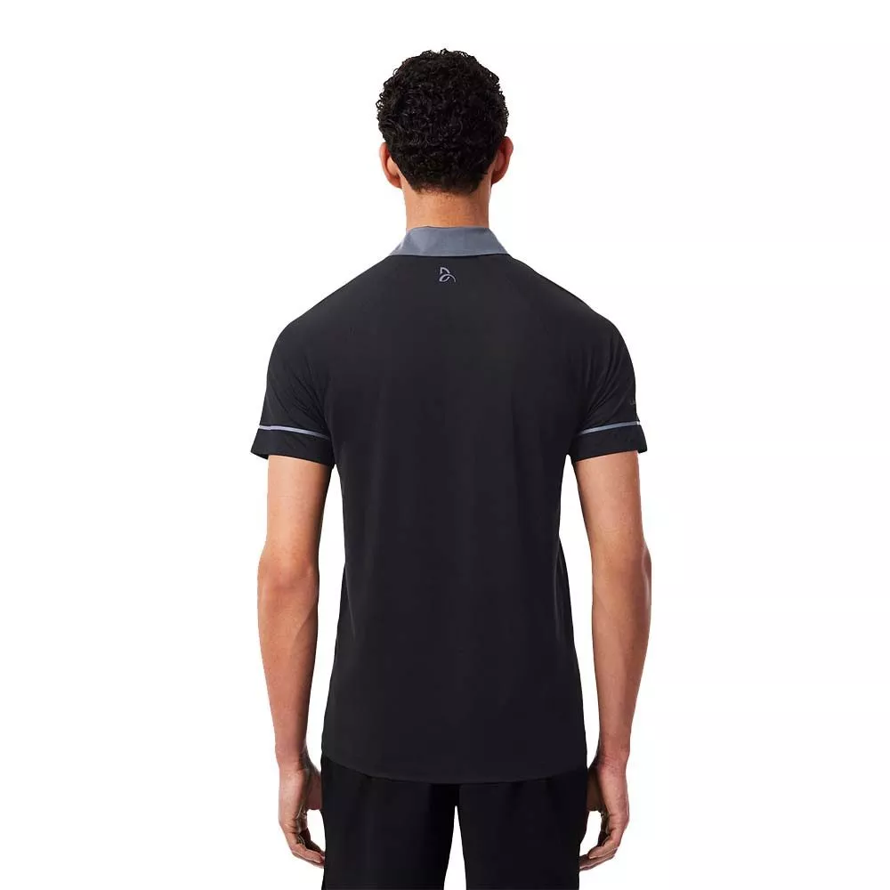 Lacoste Tennis Novak Djokovic On Court Poloshirt Schwarz / Grau