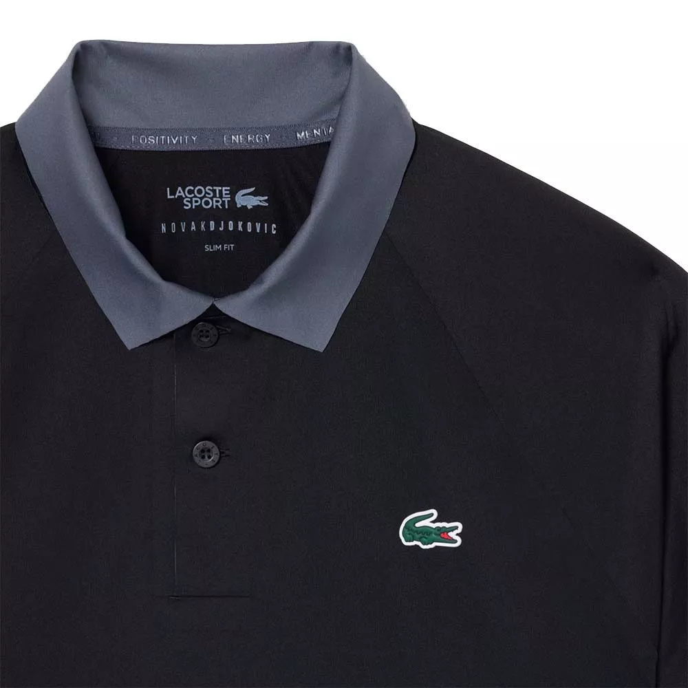 Lacoste Tennis Novak Djokovic On Court Poloshirt Schwarz / Grau