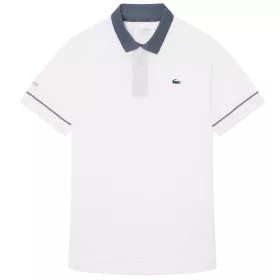 Lacoste Tennis Novak Djokovic On Court Poloshirt Wei&szlig; / Grau