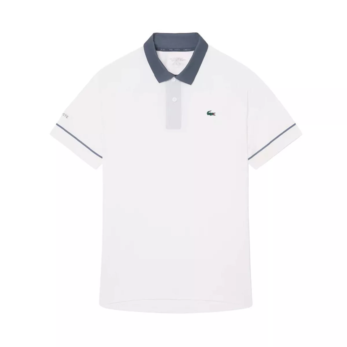 Lacoste Tennis Novak Djokovic On Court Poloshirt Wei&szlig; / Grau