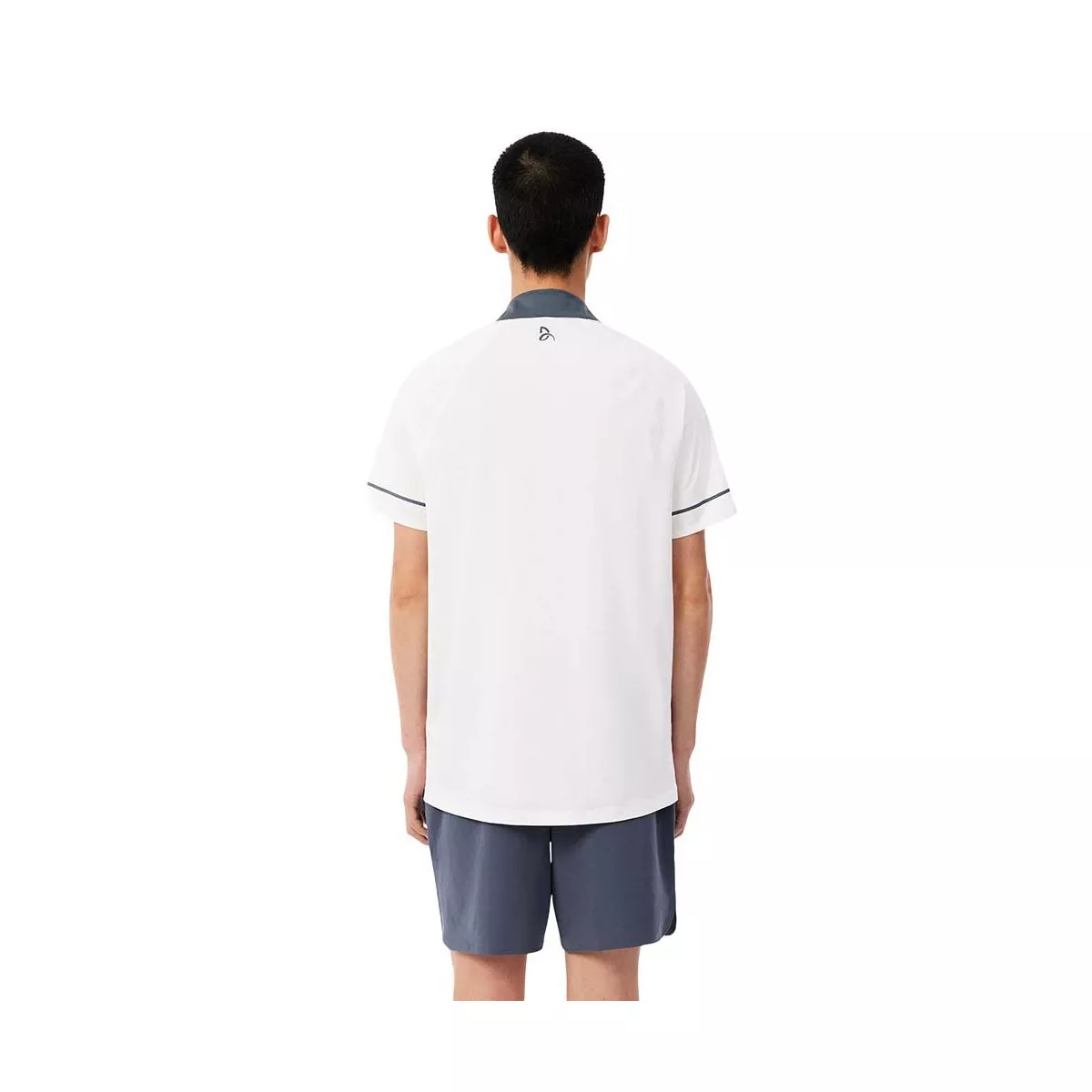 Lacoste Tennis Novak Djokovic On Court Poloshirt Wei&szlig; / Grau
