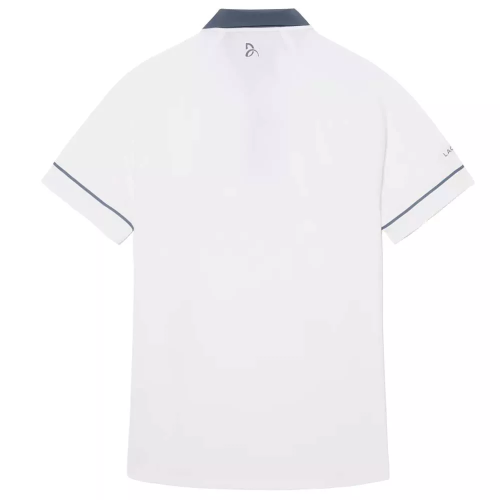 Lacoste Tennis Novak Djokovic On Court Poloshirt Wei&szlig; / Grau
