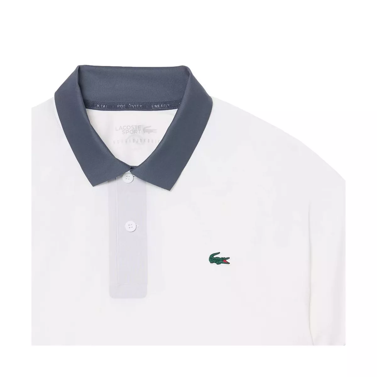 Lacoste Tennis Novak Djokovic On Court Poloshirt Wei&szlig; / Grau
