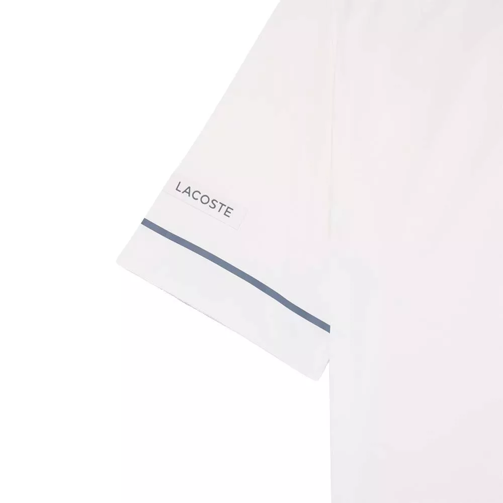 Lacoste Tennis Novak Djokovic On Court Poloshirt Wei&szlig; / Grau