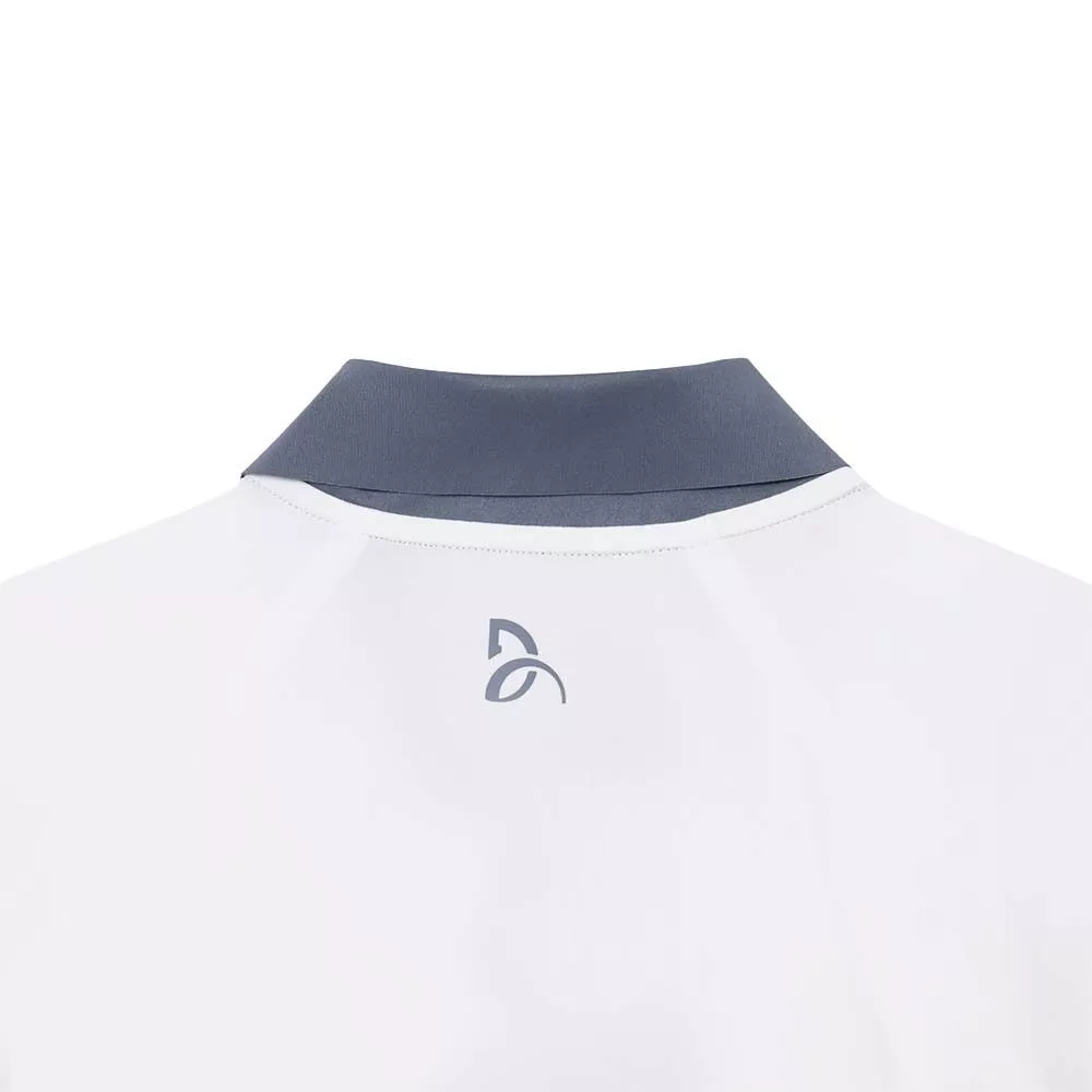 Lacoste Tennis Novak Djokovic On Court Poloshirt Wei&szlig; / Grau
