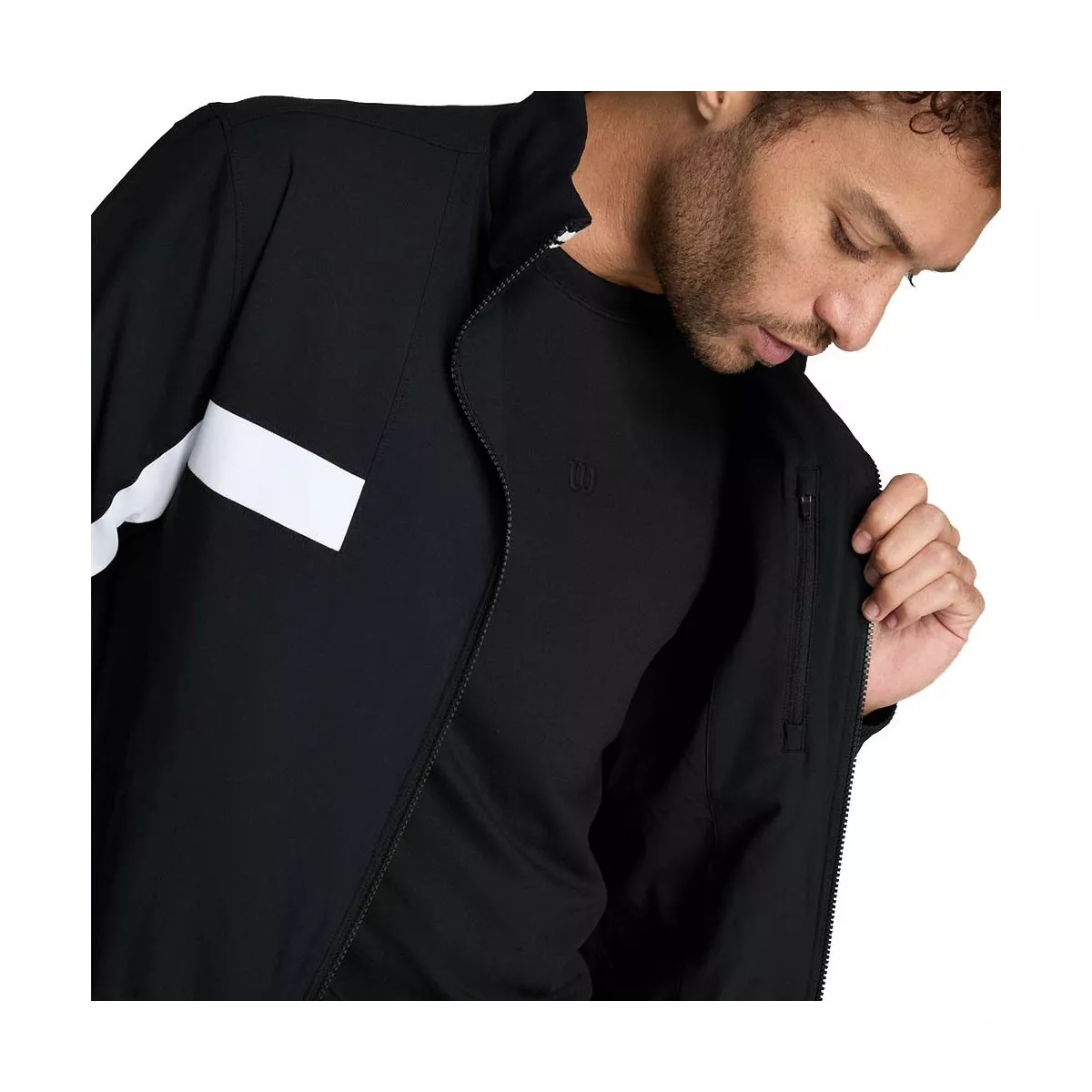 Wilson Grand Slam Jacke Herren Schwarz / Wei&szlig;