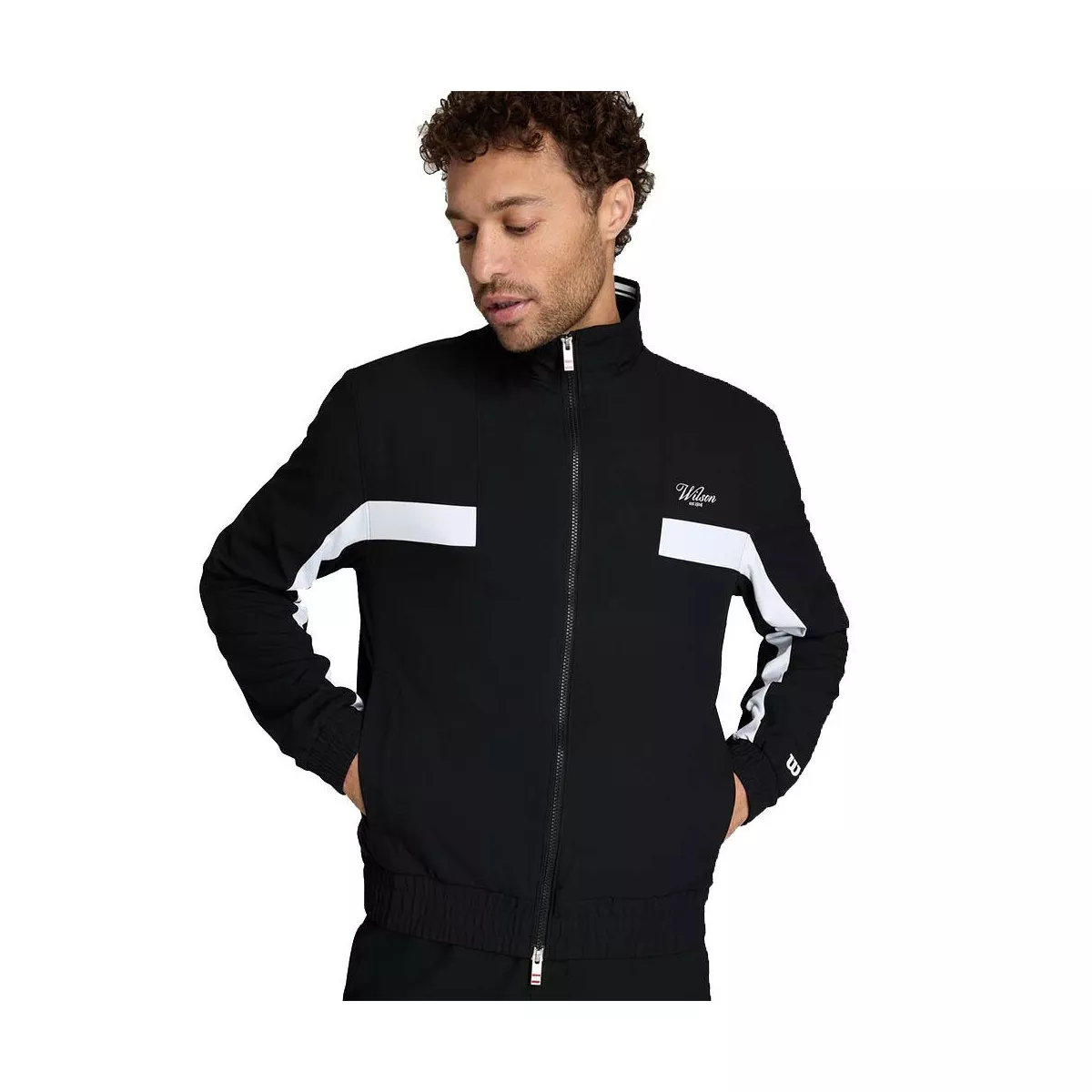 Wilson Grand Slam Jacke Herren Schwarz / Wei&szlig;