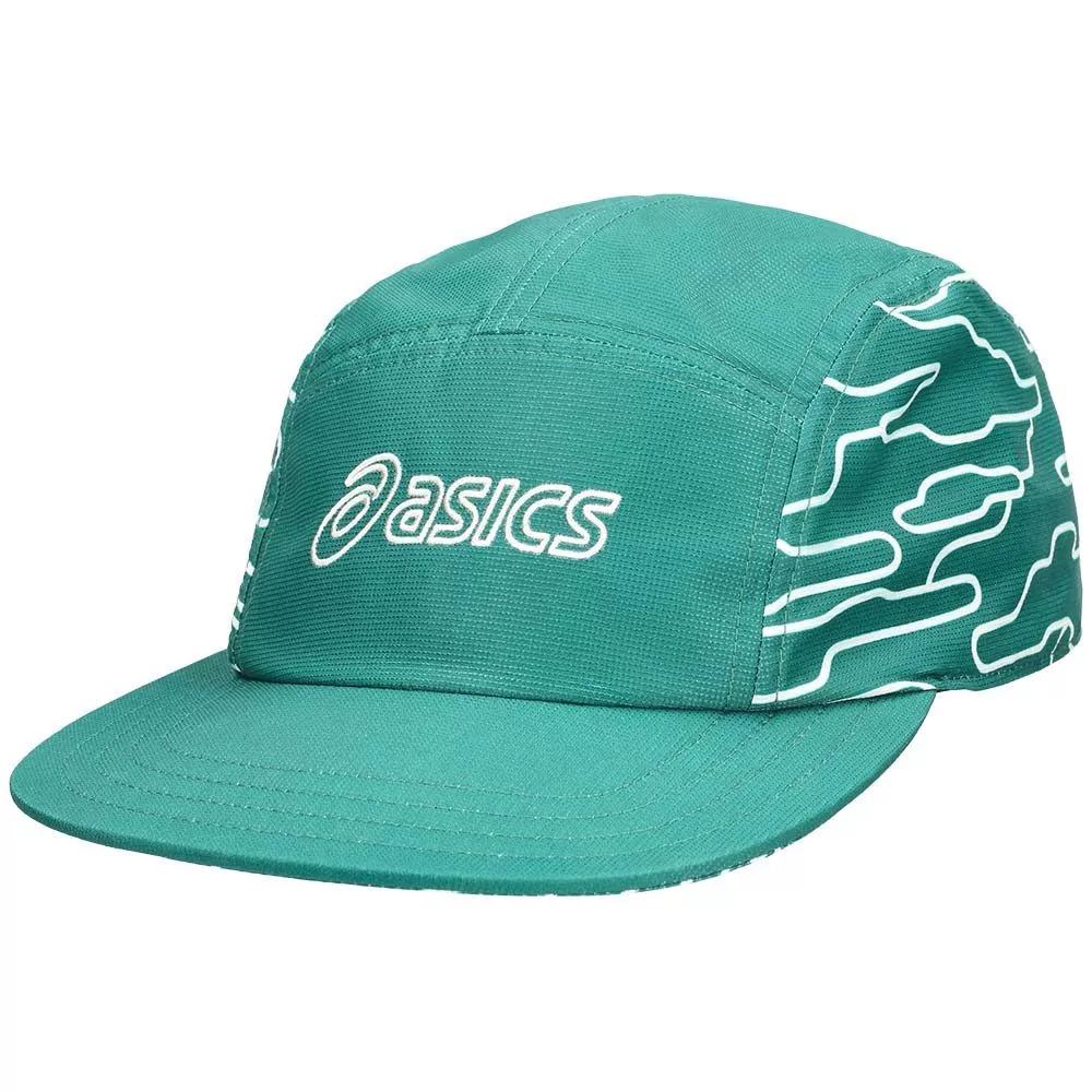 Asics Padel 5 Panel Cap Gr&uuml;n / Wei&szlig;