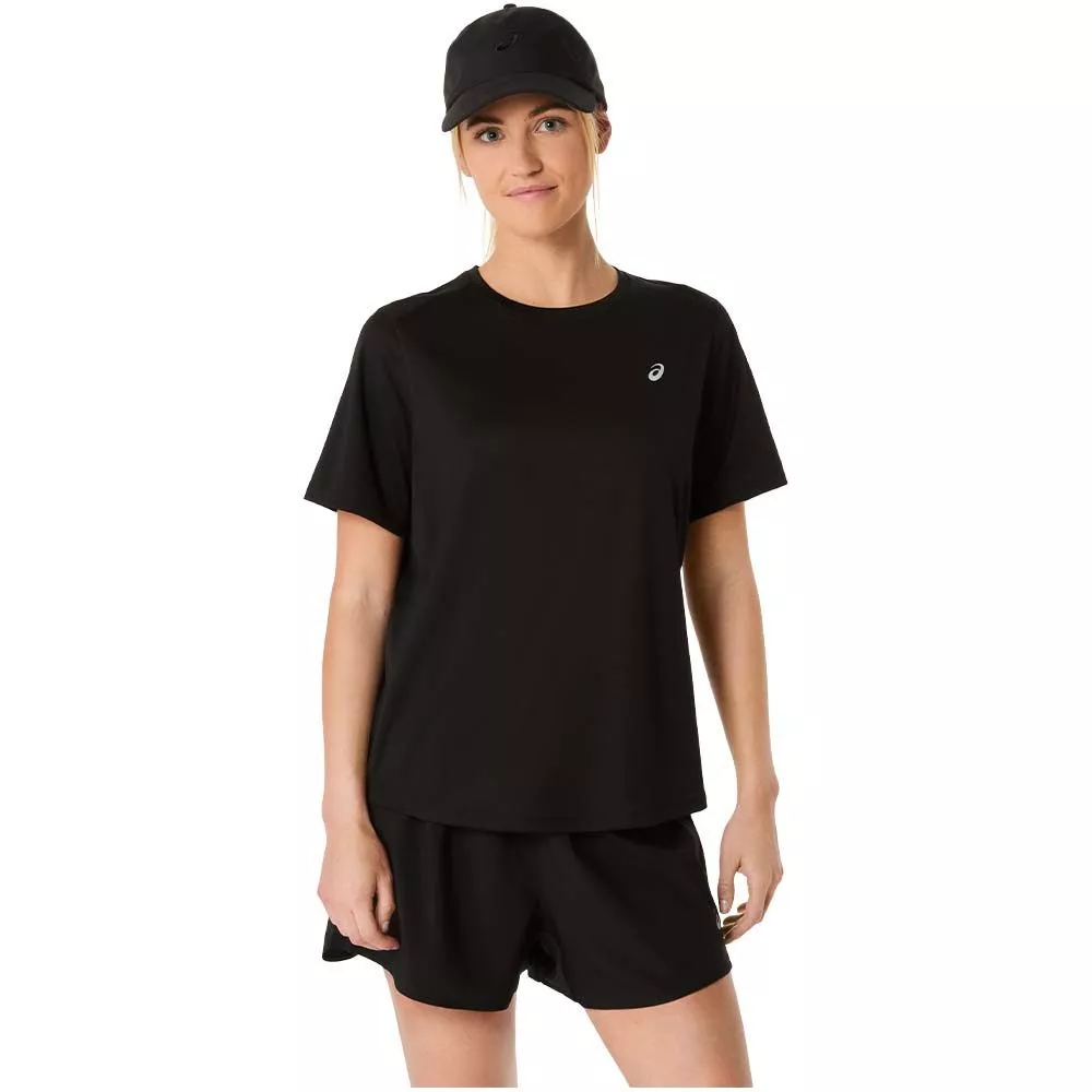 Asics Core SS T-Shirt Damen Schwarz