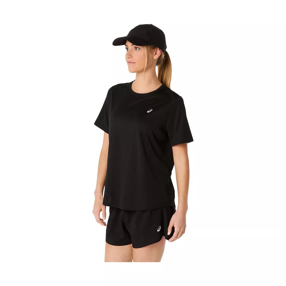 Asics Core SS T-Shirt Damen Schwarz