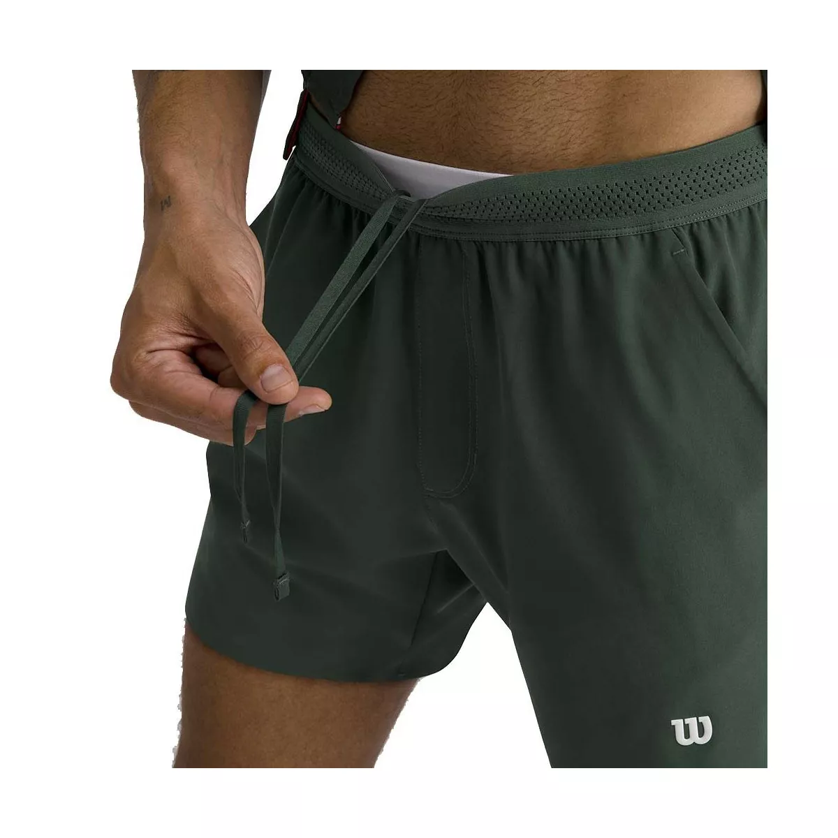 Wilson Tournament 18 cm Tennisshorts Herren Gr&uuml;n