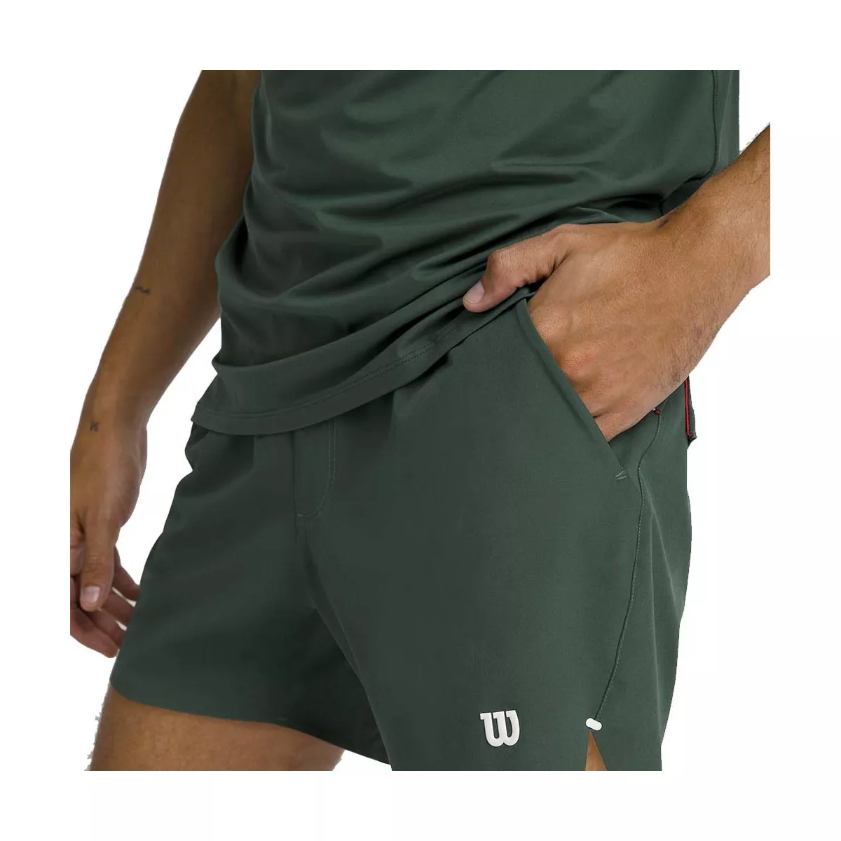 Wilson Tournament 18 cm Tennisshorts Herren Gr&uuml;n