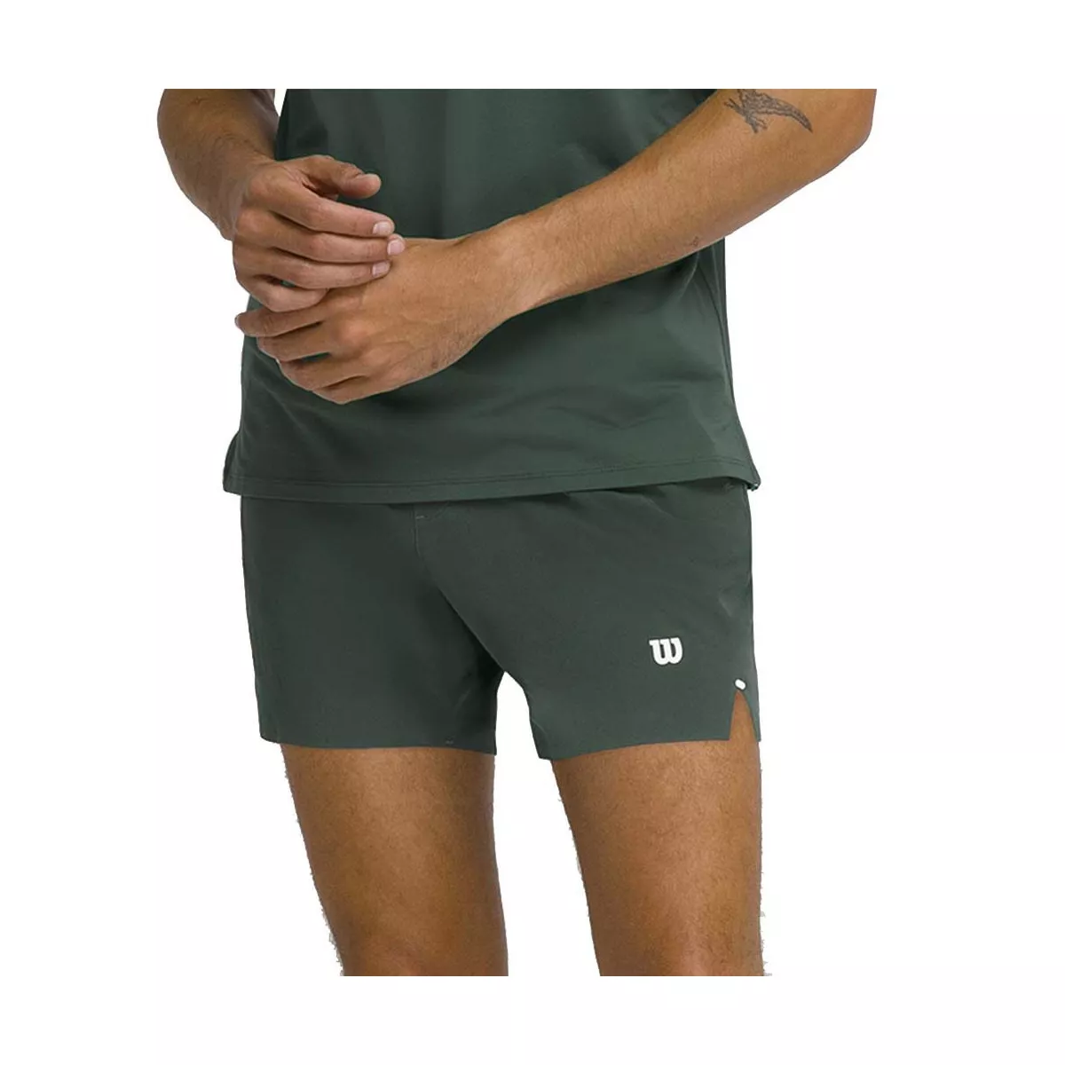 Wilson Tournament 18 cm Tennisshorts Herren Gr&uuml;n