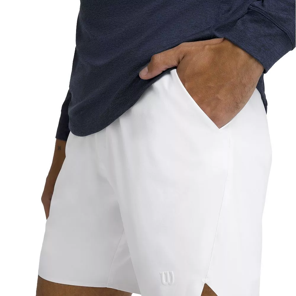 Wilson Tournament 18 cm Tennisshorts Herren Wei&szlig;
