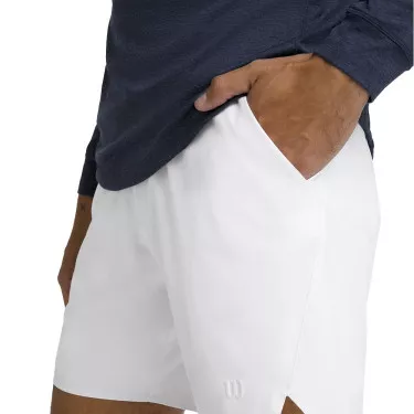 Wilson Tournament 18 cm Tennisshorts Herren Wei&szlig;