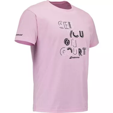 Babolat Exercise Message T-Shirt Rosa