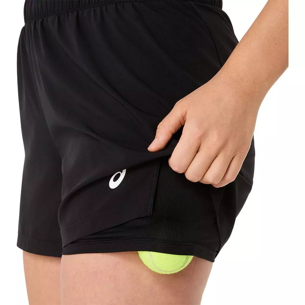 Asics Court 2-N-1 Shorts Damen Schwarz